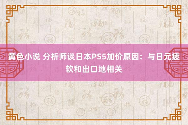 黄色小说 分析师谈日本PS5加价原因：与日元疲软和出口地相关