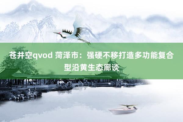 苍井空qvod 菏泽市：强硬不移打造多功能复合型沿黄生态廊谈