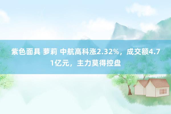 紫色面具 萝莉 中航高科涨2.32%，成交额4.71亿元，主力莫得控盘