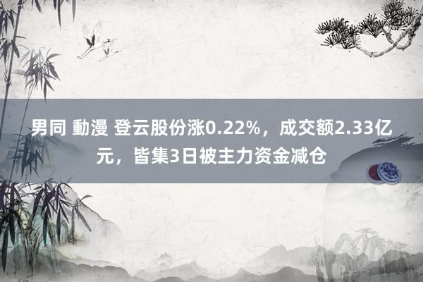 男同 動漫 登云股份涨0.22%，成交额2.33亿元，皆集3日被主力资金减仓