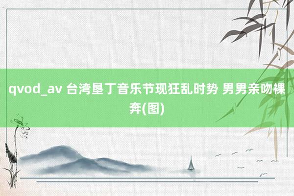 qvod_av 台湾垦丁音乐节现狂乱时势 男男亲吻裸奔(图)