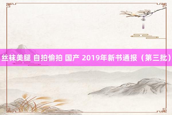 丝袜美腿 自拍偷拍 国产 2019年新书通报（第三批）